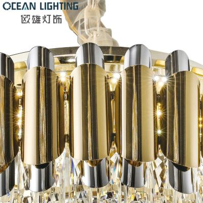 China Factory Outlet Modern Nordic Dining Room Hanging Gold Crystal Chandelier For Living Room Modern LED Lightings for sale