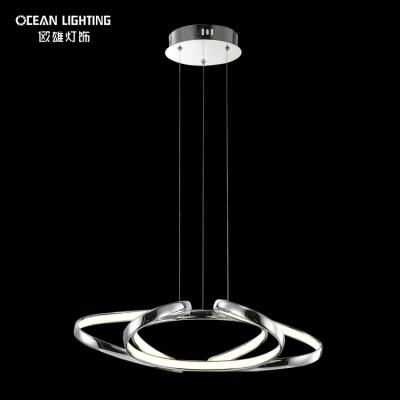 China Modern Aluminum Silicone Hotel Kitchen Bedroom Hanging Modern Pendant Lamps LED Chandelier Lighting for sale