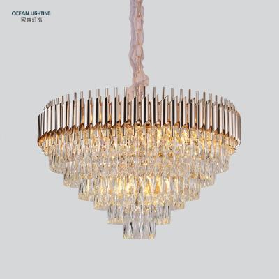 China Modern Crystal Chandelier Decoration Chandelier Luxury Design Led Crystal Pendant Lighting Fixture Indoor for sale