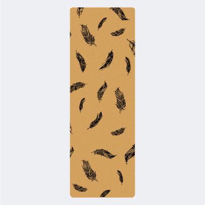 China Eco-Friendly Custom Made Yoga Mat Non-slip Natural Rubber Cork Printing Mat Printing Hot Selling Premium Yoga Mats for sale