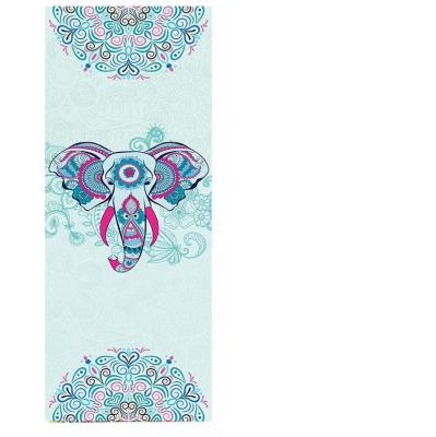 China Anti-Slip Custom Printed Anti-Slip Suede Material Rubber Yoga Mat Customized Printing Yoga Mat Fitness Suede Mat for sale