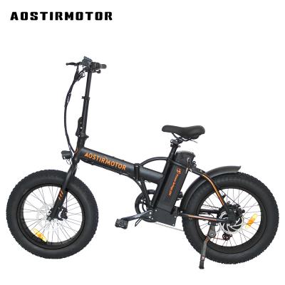 China Aluminum Alloy Drop Shipping US Warehouse Folding Electric Bicycle Mountain Bike Fast Electric Snow Motor 20 Inch 36V 13Ah 500W for sale