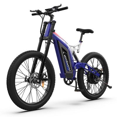 China EU Warehouse Aluminum Alloy AOSTIRMOTOR 1500W 48V Lithium Battery 26 Inch Tire Fat Bike Adult Electric Folding Electric Bicycle for sale