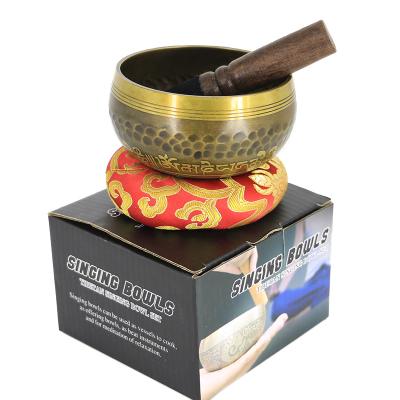 China Nepal 9.5cm Tibetan Singing Bowl Set For Meditation Sound Chakra Healing for sale