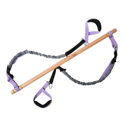 China Portable Pilates Stick Fitness Bar, Pilates Home Gym with Foot Loop and Bag for Workout U-LS3105 for sale