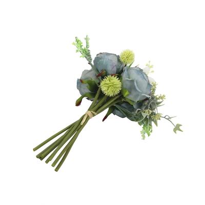 China Real Touch Silk Peony Flowers Artificial Peony Hand Bouquet Flowers Bulk Flowers for sale