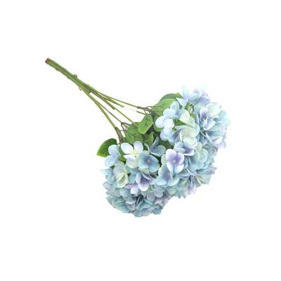 China Natural Cheap Wholesale Real Touch Silk Hydrangea Artificial Flowers for sale