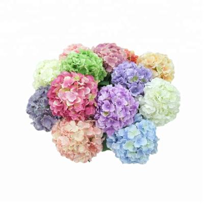 China Wholesale Realistic Silk Hydrangea Realistic Silk Hydrangea Home Wedding Artificial Flowers Bulk Decoration for sale