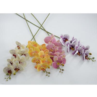 China 3D Printing 7 Heads Artificial Real Touch Orchid Flower Decoration for sale