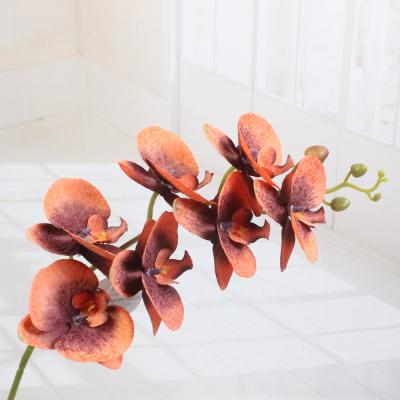 China High Quality Artificial Snowflake Fabric Phalaenopsis Orchid Branches Touch Flowers Real For Home Office Wedding Decoration for sale