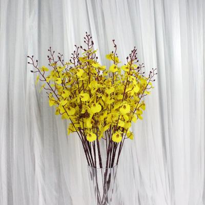 China Real Silk Cheap Price Orchid Touch 45 Heads Artificial Dancing Orchid For Wedding Party for sale