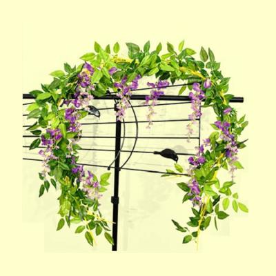 China Wedding Artificial Flower Wall LUSIA Silk Flower Decoration Silk Hanging Wisteria for sale