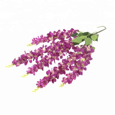 China Chinese Wedding Silk Hanging Decoration Wisteria Silk Flowers Artificial Vine for sale