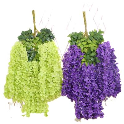 China Natual Touch Wedding Decoration Artificial Wisteria Flower Simulated Silk Wisteria For Wholesale for sale