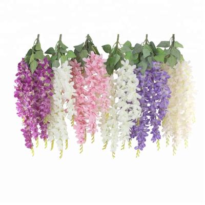 China Wedding Occasion Silk Wedding Background Flower Wedding Decoration Artificial Hanging Wisteria Flower for sale