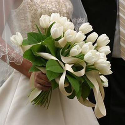 China Wedding Party Tulip Bouquet Flower 1920038 Artificial Tulip 9heads Group Flower For Hotel Home Decor for sale