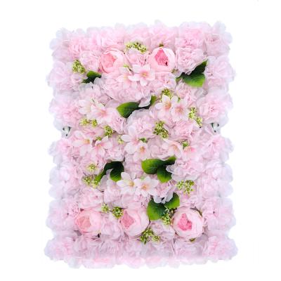 China Natural Touch Wedding Supplies Home Floral Decoration Rose Hydrangea Bouquet Silk Artificial Flower Wall Backdrop for sale