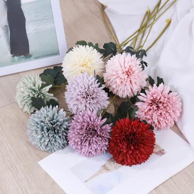 China Simple Home And Wedding Decoration Real Touch And Realistic Simple Artificial Globe Chrysanthemum for sale