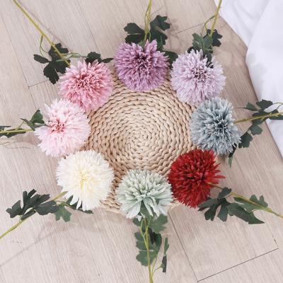 China Natual Touch NEW PRODUCTS Wedding And Realistic Silk Flower Home Decoration Artificial Globe Real Touch Chrysanthemum for sale