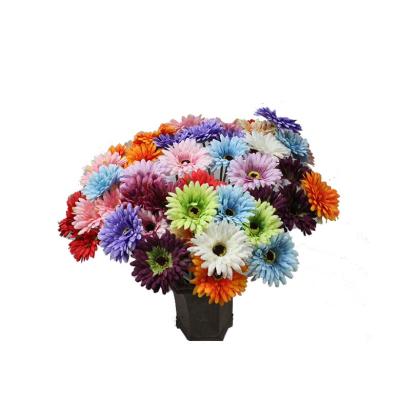 China Hot Selling Hotel Design Beautiful Silk Fabric Gerbera Daisy Artificial Flower Gerbera Flower for sale