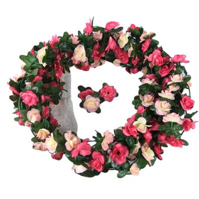 China Home/wedding wall decoration artificial flower vine Lusia home party wedding decoration flower rose wall hanging artificial flower vine for sale