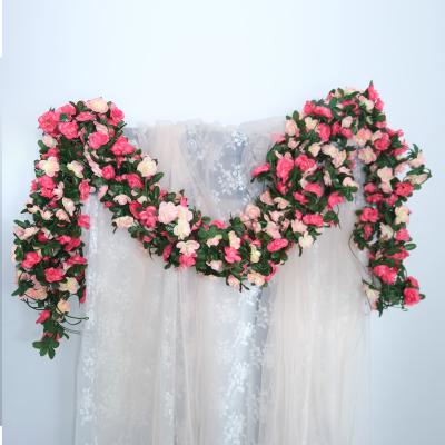 China High Quality Natural Touch Wedding Artificial Silk Flower Real Rose Vine Hang It Decoration for sale