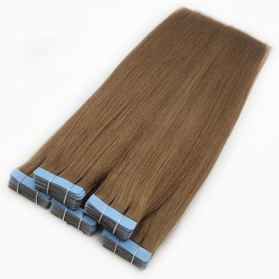 China Silky Straight Wave Virgin Maid Hair Extensions Gule Tape On Remy Hair Extensions Without Clips for sale