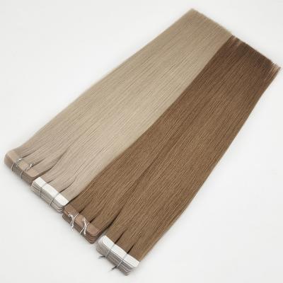 China Silky Straight Pulled Wave Grade 10A Double Cuticle Aligned Virgin Tape Wholesale Custom Prices Ins Hair Extensions for sale