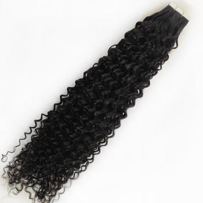 China Double Pulled Remy kc Tape Hair Extension Tape In Extension Afro Curly Curly Hair Cheap Afro Kinky Curly Tape In Extension for sale