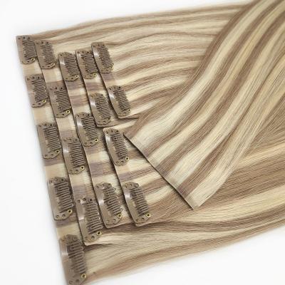 China Wholesale Cheap Silky Straight Wave Clip In Hair Extension No Tangle Double Glue Remy Human Hair Natural Invisible Pulled Glue PU Hair Extensions for sale