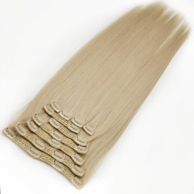 China Wholesale Luxury Quality Expensive Silky Straight Wave Clip In Natural Remy Human Hair Extension With Roman Lace Weft Lure for sale