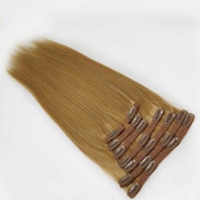 China Factory wholesale good quality silky straight wave european dyed natural hair clip hair extensions invisible aliexpress for sale