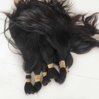 China Customized Wholesale Factory Price Silky Straight Wave Young Girls Virgin Cuticle Unprocessed Chinese Braiding Hair for sale