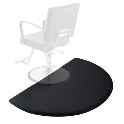 China New Design PU Glue Latex Anti-Slip Glue Leather Carpet Cover Mat For Barbershop Chair Salon for sale