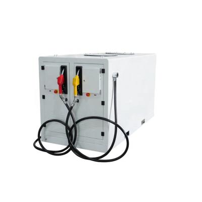 China Hot Selling 2000L Mini Portable Fuel Station with Solar Panel for Two Oil Products 1000-3000L for sale