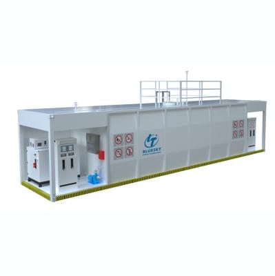 China Self service with IC card or bank card or high quality 40FT containerized RFID card fuel station dispenser container fuel station for sale