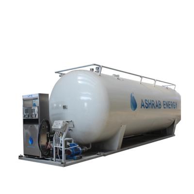 China Bluesky lpg gas dispenser skid station filling stations bottling plant cylinder filling 10m3 LPG skid for sale