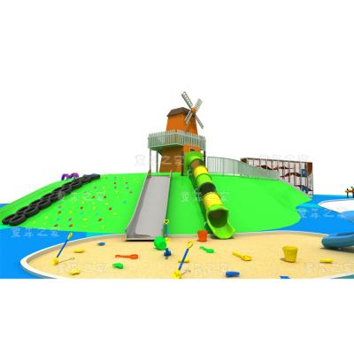 China Lighthouse pirate ship wooden windmill theme a variety of play items china children playground equipment for sale