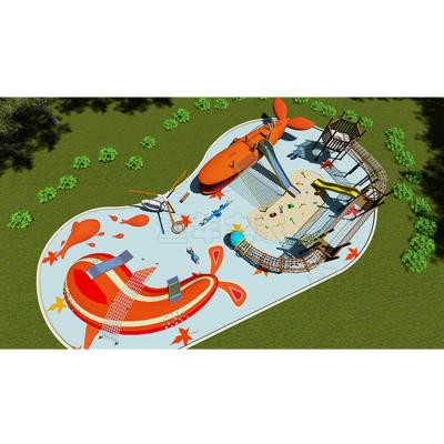 China Outdoor theme multi-functional wooden children's planes playground children's playground for sale