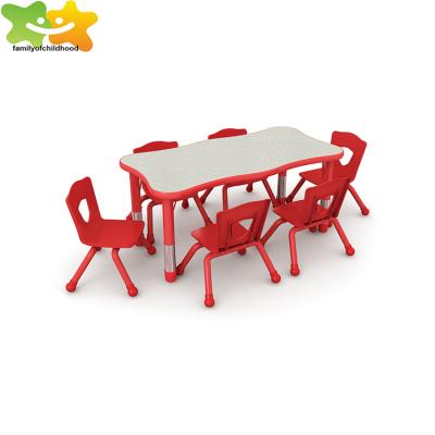 China Stand up handles children's plastic teacher's table and chair for kindergarten for sale for sale