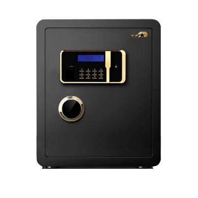 China Kaer Home Medium Black Security Bank Office Hotel Biometric Safe Box With Digital Keypad And Key Lock for sale