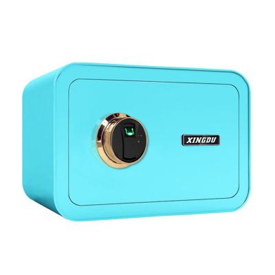 China Kaer Safewell High Quality Colorful Fingerprint Safe Box Home Bank Office Hotel Electronic Digital Safe for Home Blue Color for sale