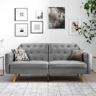 China (Other) Velvet Adjustable Upholstery Sofa Set Couch Gray Living Room Sofa Exclusive Luxury Modern Furniture for sale