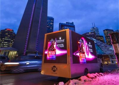 China Canada Truck Mobile Outdoor Advertising LED Display 6x3m 6000nits Brightniess for sale