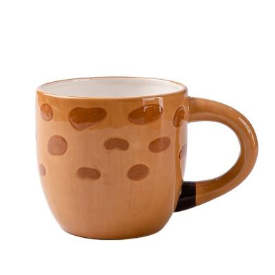 China Stocked Wholesale High Quality Giraffe Shaped Ceramic Mugs For Kids Gift Home Hotel Daily Use for sale