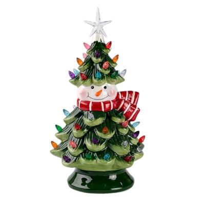 China Wholesale Unique and New High Quality Christmas Indoor Light Christmas Tree with Snowman Shape LED Ornament for sale