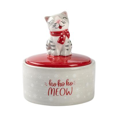 China Ring Jewelery Storage Packaging Cat Shape Ceramic Customized Jewelry Box for sale