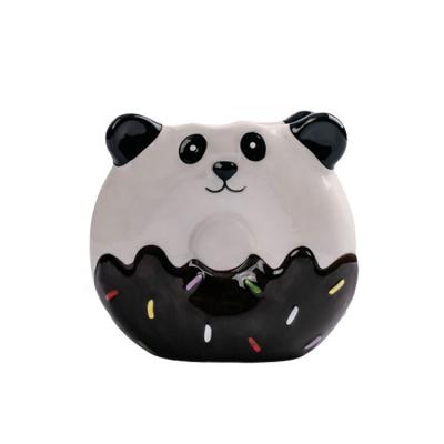 China Eco-Friendly Vintage Salt Pepper Toothpick Set With Panda And Donut Design Napkin Holder for sale