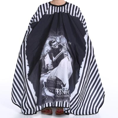 China Wholesale Waterproof Barber Cape Custom Logo Designs Salon Shop Polyester Beauty Apron for sale