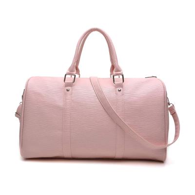 China Travel bag with custom usb charger outdoor travel accessories bag women pink high quality polyester portable travel bag for sale